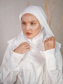 1pc Women 2 In 1 Instant Hijab Scarf, Chiffon Scarf Combo, Hijab, Soft & Breathable Material, Suitable For Daily Wear - Twice  Hijab - View 13