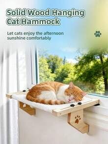 1pc Cat Window Perch, Adjustable Cat Window Sill Bed, Suitable For Windows, Bedside, Drawers And Cabinets - Multicolor - View 8