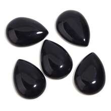 5pcs Or 10pcs/Pack Natural Water Drop Shape Cabochon Gemstones, Multi-Styles Loose Stones For Handmade DIY Jewelry Making Like Necklace, Ring, Bracelet, Vintage, Amethyst, Charoite - Multicolor - View 42