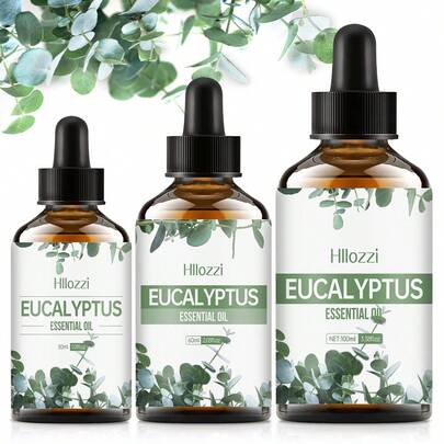  Hllozzi 30ml/60ml/100ml Eucalyptus Essential Oil, Fresh Woody Aroma. Suitable For Bedroom Aromatherapy, Bathroom Spa, And Date Night Ambiance. The Refreshing Eucalyptus Scent Is The Perfect Choice For Romantic Moments And An Ideal Gift For Valentine's Day.