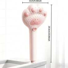 1pc Adjustable Handheld Baby Shower Head | Claw Design, 3 Massage Speeds, Suitable For Bathroom, Wall-Mounted Or Hanging, Plastic Material, For Shower Use Only