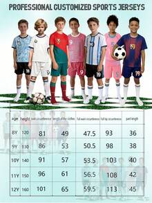 Boys & Girls Football Jersey, Riyadh Victory Team #7, Polyester Crew Neck Top And Shorts Set, Suitable For Boys Sports Training And Casual Wear, Perfect For Outdoor - Yellow - View 5