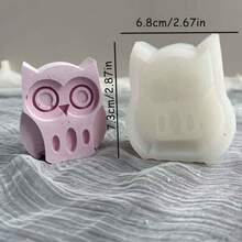 Neue Cartoon Tier (Dinosaurier, Giraffe, Frosch, Elefant, Eule) Silikon Formen, DIY Kerzenformen, weiche Ton Aroma Stein Kerzenformen - Verschiedenfarbig - Übersicht 9