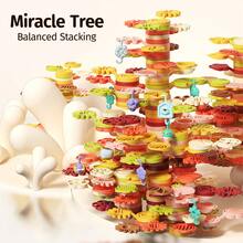 1pc DIY Creative Cute Stacking Tree Toy, Multi-Color Accessories, Various Play Modes, Free Stacking & Balancing Building Blocks, Interactive Birthday/Christmas Gift