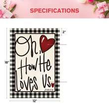 1pc Valentine's Day Heart Print Garden Flag, Suitable For Outdoor Dates, Parties, House Entrance Decor, Eye-Catching Heart Pattern Creates A Romantic Atmosphere, Serves Both Decorative And Welcoming Functions, An Ideal Choice For Valentine's Day Outdoor Scenes - Multicolor - View 5