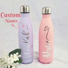 Bình nước cá nhân hóa có ống hút, bình nước cách nhiệt chân không hai lớp bằng thép không gỉ, thích hợp làm quà cưới, quà tặng thể thao, quà tặng tựu trường, đồ dùng nhà bếp, đồ dùng nấu ăn tại nhà. - nhiều màu - Xem 12