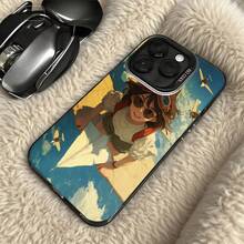 Funda de Teléfono Color Blanco Chica Voladora con Diseño de Avión de Papel para Modelos de  y  Adecuada para Todas las Estaciones Opción de Regalo Ideal - Negro - Ver 5