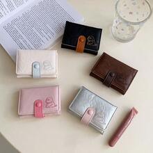 小狗图案超薄钱包 多卡位零钱包 女士三折钱包 女士礼物 迷你钱包 小钱包 可爱钱包 旅行必备证件夹 身份证夹 - 彩色 - 查看 11