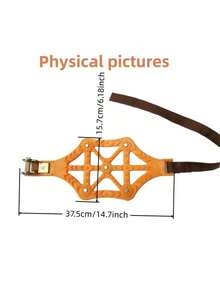 1pc Orange Automotive Winter Snow Climbing Cow Tendon Thickened Anti-Slip Chain, Emergency Tire Anti-Skid Chain, Rotary Tire Chain, Climbing Assist - A - View 6