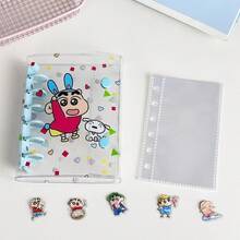 A7 Transparent Loose Leaf Binder, 6-Ring Soft Leather Notebook Loose Leaf Binder, Transparent Loose Leaf Binding Cover, Detachable Round Loose Leaf Binder - Multicolor - View 4