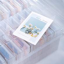 Transparent 4\ X 6\ Photo Organizers And Photo Storage Box With Handle, 16 Inner Photo Cases, Portable Picture Organizers & Photo Storage Containers (Clear-Silver Handle) - Clear-silverHandle - View 8
