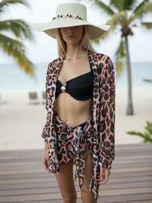 Beach Cover-Up Set: Shirt Dress + Tulle Bandana | Summer 2026 Fashion Blogger - Ounce - Xem 1