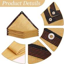 Beige Blackout Cloth, Tear-Resistant Sunshade Net, With Reinforced Grommet Holes, Durable Garden Sunshade Tarpaulin For Greenhouse, Plant Cover, Patio And Gazebo, Yellow - Beige - View 15