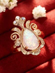 1pc Elegant Cubic Zirconia Ring, Women's Style, Suitable For Wedding, Engagement, Anniversary, Party, Valentine's Day And Other Occasions - 1# - View 2