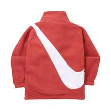 Áo khoác cổ lông cừu hai mặt có logo Nike, dành cho nữ. - Màu cam trắng (có thể đảo ngược) - Xem 4