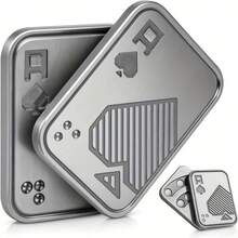 1pc Stylish EDC Tactile Slider, Stress Relief Tool - Metal Playing Card Slider With Tactile Feedback, A Portable Daily Sensory EDC Item And Desktop Gadget. It Is Both A Men's EDC Toy And A Desktop Accessory, Also An Ideal Gift For Boyfriend, Father And Coworkers. - Multicolor - View 10
