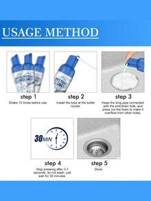 Limpiador de espuma para tuberías - Agente de limpieza y desodorización para tuberías, fregaderos y desagües del hogar - Multicolor - Ver 3