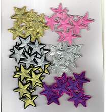 10 piezas de parches bordados con forma de estrella, adecuados para ropa, bolsos, zapatos, sombreros, decoración del hogar, con plancha - Multicolor - Ver 1