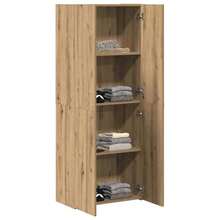 vidaXL Armoire de Bureau avec porte Chêne artisanal 70 x 32 x 77,5 cm - Tabac - Voir 1