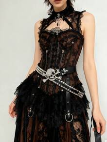 Thắt lưng Punk hình đầu lâu đính đá mới năm 2025, dây xích eo kiểu Gothic Y2K có thể tháo rời, phong cách đường phố Hip Hop, thích hợp cho mùa thu, Halloween, thu/đông, thanh thiếu niên, người trẻ tuổi, nam giới, thường ngày, ngoài trời, thể thao, kỳ nghỉ, quà tốt nghiệp, sinh nhật, mặc hàng ngày. - Nhiều màu - Xem 11