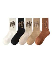 1双装，10双装，男款，女款，黑色，白色，篮球袜，运动袜，跑步袜，时尚，创新纯色情侣袜，夏季，防臭袜，休闲中筒袜，春秋四季通用袜，舒适，吸汗，青少年，学生，日常袜 - 彩色 - 查看 11