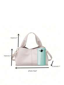 Dedoo 星期五时尚褶皱手提包 西式手提包 单肩斜挎包 - 白色 - 查看 6