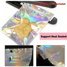 30PCS/10PCS/1PC Self Sealing OPP Bags Pouches Laser Iridescent Zip Lock Bag Repeatable Packaging Jewelry Retail Bag Pouches Bags Gift Wrapping Bags,Christmas - 彩色 - 查看 5