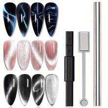 3pcs Cat-Eye Nail Tool Suitable For Nail - Durable With Precision Hole For Cat-Eye, Compatible For Nail Artists & Hobbyists - Multicolor - View 10