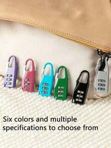 5pcs Combination Lock Set, 3-Digit Password Padlock, Suitable For Bags, School, Gym, Sports Lockers, Fences, Tool Boxes, Cabinet Latches, Luggage, Travel Essential Accessories, Unisex, TSA Approved Lock, Perfect For Luggage, Travel & Business, Protect Your Belongings, Anti-Theft, Compact & Waterproof - Multicolor - View 6