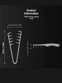 2件套纹理发梳套装，蓬松宽齿梳，打造丰盈纹理发型，宽齿可折叠旅行设计，宽齿和细齿双用梳子套装，男士丰盈纹理造型梳，ABS塑料材质带纹理手柄，造型梳套装，沙龙美发师专业梳子，2件套专业梳子套装，复古美发配件，双面男士/男孩/绅士适用