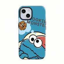 Funda para teléfono Cookie Monster Dreaming Compatible con fundas para teléfonos   17  16 Pro Max  15 Pro Max  13 y  12 Diseño divertido y vibrante con Cookie Monster y una galleta Duradero a prueba de golpes y elegante Una excelente opción para familiares, amigos, seres queridos, novios/novias y regalos de Navidad y Año Nuevo - Blanco - Ver 8