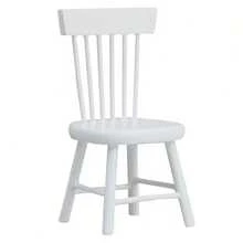 1:12 娃娃屋迷你白色餐桌椅套装，包含一张圆桌和两把椅子，微缩家具模型，娃娃屋家具配件，卧室家具，家居装饰，微缩摄影道具，家庭办公室装饰，工艺品，桌面装饰，复古家居装饰模型，娃娃屋装饰及配件，模型屋配件，微缩家居场景DIY，收藏品及送给爱好者的礼物，节日礼物，生日礼物 - 白色 - 查看 10