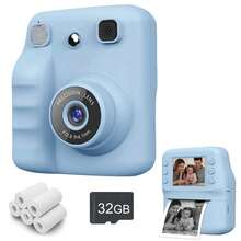 Appareil photo selfie instantané pour enfants, caméra numérique HD 1080P, appareil photo instantané multifonction avec cadres amusants et filtres de couleur, délai de prise de vue de 3s/5s/10s, cadeau de Noël et d'anniversaire pour les enfants de 3 à 12 ans, cadeau de rentrée scolaire - A29 - Voir 21