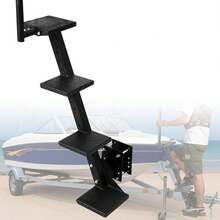 Sancunhui Boat Trailer Steps With Handle 3 Steps Heavy Duty Side Mount Boat Boarding Ladder With Anti-Slip Surface, 400lbs Capacity, Universal Fits Boat Trailer Tongue Steps With Pole - 4 個步驟 - 查看 2