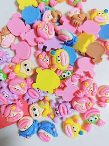 10/30pcs Random Mix Cartoon Funny Exaggerated Mouth Handmade DIY Cream Gel Phone Case Sticker Decorative Resin Accessories - Simulation - View 6