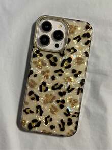 1pc Fashionable Luxury High-End Leopard Print Protective Phone Case, Compatible With IPhone 16 Pro Max, 15, 14, 13, 12, 11 Pro Max Plus, Anti-Drop Full Coverage Smart Phone Case For Women - Multicolor - View 5
