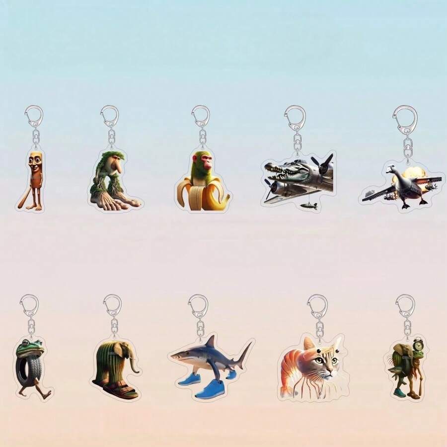 2026 New Arrival: Classic Italian Mountain & Sea Themed Keychain, Backpack Charm, Fun Keyring - Perfect Gift For Friends, Must-Have Back To School Item - Multicolor - View 1