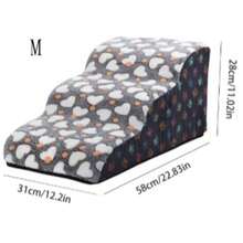 1件装弧形美观宠物楼梯，小型犬和老年犬适用，可作床坡道，圆形宠物楼梯 - 彩色 - 查看 30