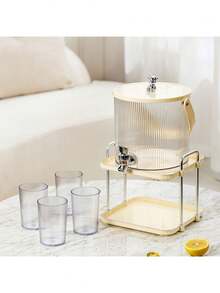 3.5L Dispenser Set, 5L Dispenser Set, Beverage Cooler, Beverage Dispenser, Water Pitcher, Water Dispenser, Juice Dispenser With Faucet, Home Beer Dispenser, And Juice & Lemonade Dispenser - Multicolor - View 14