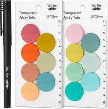 Mr Pen- Transparent Sticky Note Set, 1120Sheets, Colorful, Round Transparent Sticky Notes Set - ColorD - View 1