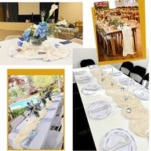 1/2/4/6 Pcs Cream Cheese Gauze Table Runner, Spring Table Runner, 71/118 Inches, Bohemian Style Sheer Cream Gauze Tablecloth Decor, Center Piece For Wedding, Bridal, Baby Shower, Valentine's Day, Easter And Other Indoor/Outdoor Events - Beige - View 3