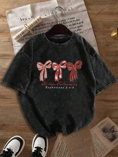 Plus-Size Women, Oh, How Much He Loves Us, John 3:16, Bible Verse, Vintage Valentine's Day, Christian Valentine's Day, Faith,Valentine Outfits For Women,Valentine's Day,Valentines Day Outfit