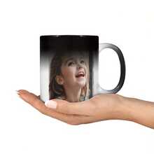 Personalized 11oz Photo Collage Magic Mug: HD Print Heat Reactive Ceramic Coffee Cup For Family Memories - Black - View 3