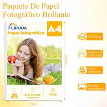 Tendencia150 Hojas Papel Fotografico Glossy Blanco A4 230g BlancoCalidad premium - 1 - Ver 2
