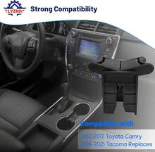 Car Center Console Cup Holder Divider Insert For Camry 2012 2017 Tacoma 2016 2021 - 黑色的 - 查看 6
