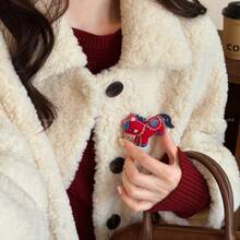 Year Of The Horse Limited Edition - Unique Fabric Horse Brooch For Women, Decorative Pin For Sweaters - Multicolor - View 4