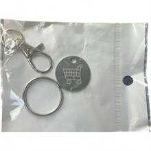 1/3/5枚装购物车代币，超市手推车硬币，不锈钢金属钥匙扣带手推车解锁钥匙，适用于超市购物车、储物柜、健身房、购物篮，生日和感恩节礼物