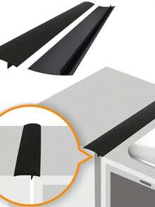 1PC/2PCS Stove Counter Cover Kitchen Seal, Stove Top Seal, Organic Silicon High Temperature Resistant Kitchen Gap Strip, Kitchen Accessories,Kitchen Decor And Accessories,Home Essentials,Kitchen Organization And Storage,Oil And Dirt Resistant Gas Stove Gap Soft Sealing Strip Silicone Gap Plug Kitchen Stove Counter Gap Cover - Flexible Stove Space Filler,Kitchen Decor,Halloween-ASDF - 2pcs/black - View 11