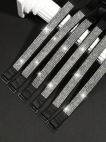 2/4/6 viên đá đính kèm, kim cương trắng lấp lánh, trang trí thanh lịch, dây đeo đồ lót. - Nhiều màu - Xem 7