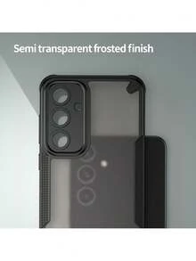 Funda para Samsung Galaxy S24 FE 5G Protectora Case Uso Rudo, Reforzada en Las Esquinas, Antideslizante, Resistente a caídas, Borde TPU y Panel Trasero PC Gris Esmerilado,38082578 - Rojo violeta - Ver 5
